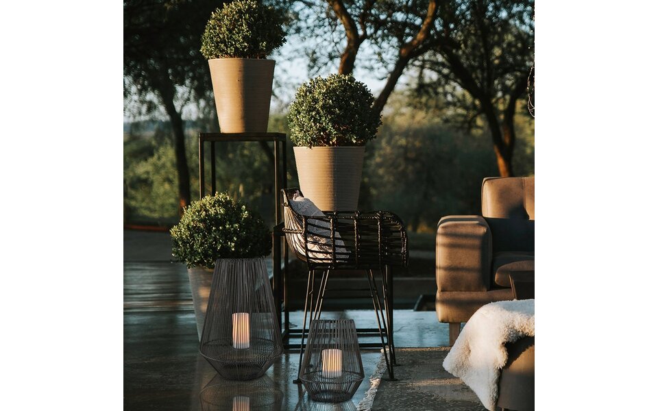 HLW LED LED Table Lamp with Solar Energy - Trion Nero - Day and Night Sensor - Splashproof IP44 - Round - Gray - Plastic