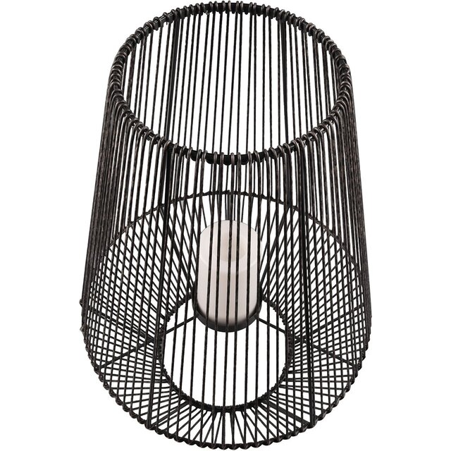 HLW LED LED Tafellamp met Zonne-energie - Trion Nero - Dag en Nacht Sensor - Spatwaterdicht IP44 - Rond - Grijs - Kunststof