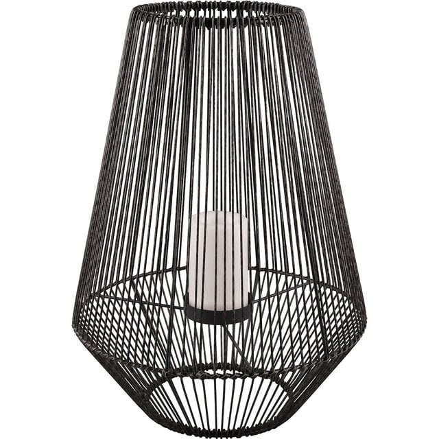 HLW LED LED Tafellamp met Zonne-energie - Trion Nero - Dag en Nacht Sensor - Spatwaterdicht IP44 - Rond - Grijs - Kunststof