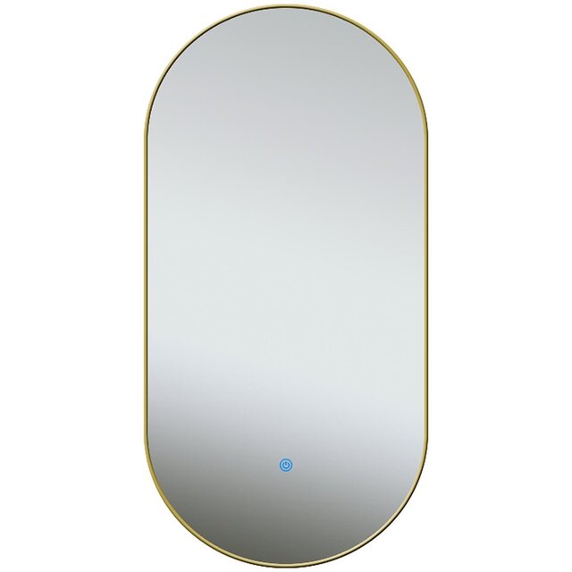 HLW LED LED Mirror 50x100cm Gold | Heating & Dimmable | 220-250V HLW LED LED Mirror 50x100cm Gold | Heating & Dimmable | 220-250V