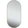 HLW LED LED Mirror 50x100cm Gold | Heating & Dimmable | 220-250V HLW LED LED Mirror 50x100cm Gold | Heating & Dimmable | 220-250V