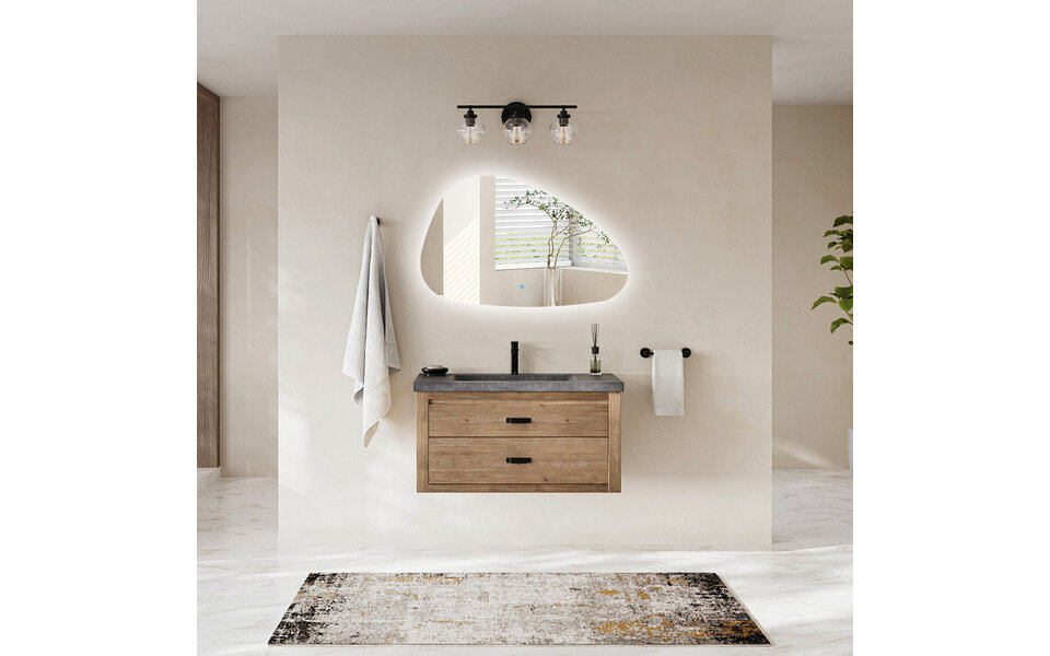 HLW LED LED Spiegel 60cm | Dimbaar | Verwarming & 3K Kleuren | IP44