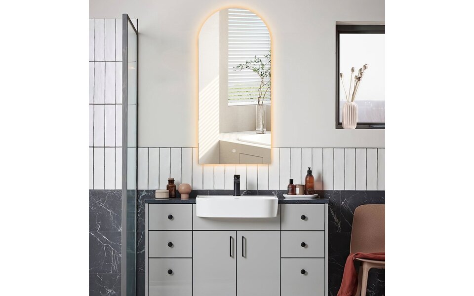 HLW LED LED Mirror 45x100cm | Dimmable 3000-6000K | Heating & Touch HLW LED LED Mirror 45x100cm | Dimmable 3000-6000K | Heating & Touch