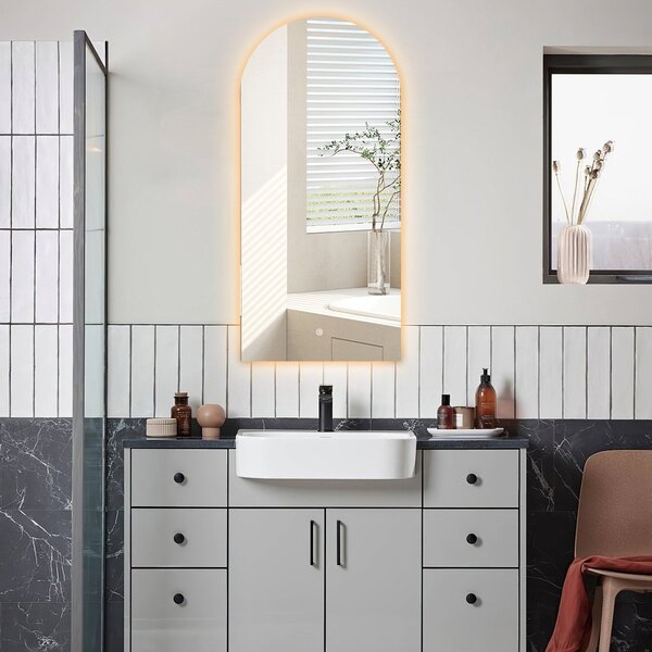 HLW LED LED Spiegel 45x100cm | Dimbaar 3000-6000K | Verwarming & Touch HLW LED LED Spiegel 45x100cm | Dimbaar 3000-6000K | Verwarming & Touch