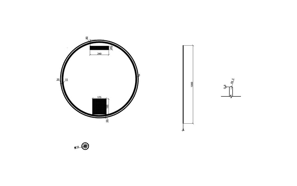 Wiesbaden LED Mirror 100cm | 24W | Matte Black | Dimmable & Touch Wiesbaden LED Mirror 100cm | 24W | Matte Black | Dimmable & Touch