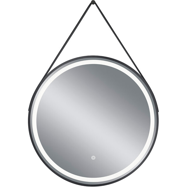 LED Spiegel 60cm | 15W | Zwart | Touch | 3000-4000K | Rond Verlichting per ruimte
