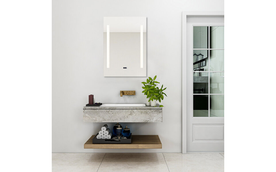 HLW LED LED Spiegel 70x50cm | 15W | 3000-4000K | Touch, Rechthoek