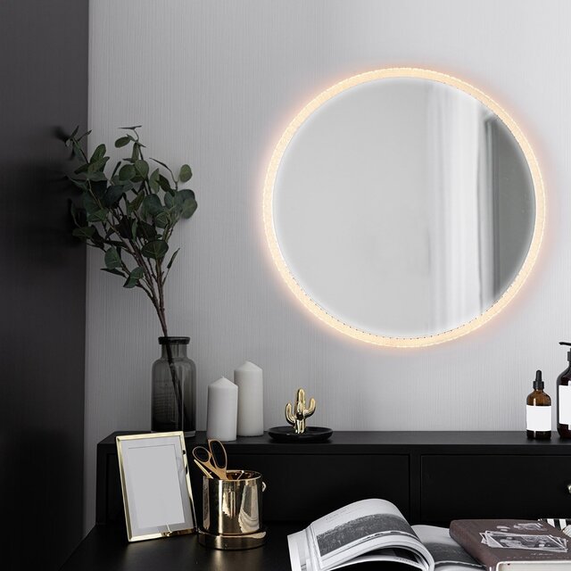 HLW LED LED Mirror 60cm | 18W | 3000–4000K | IP44 | Round