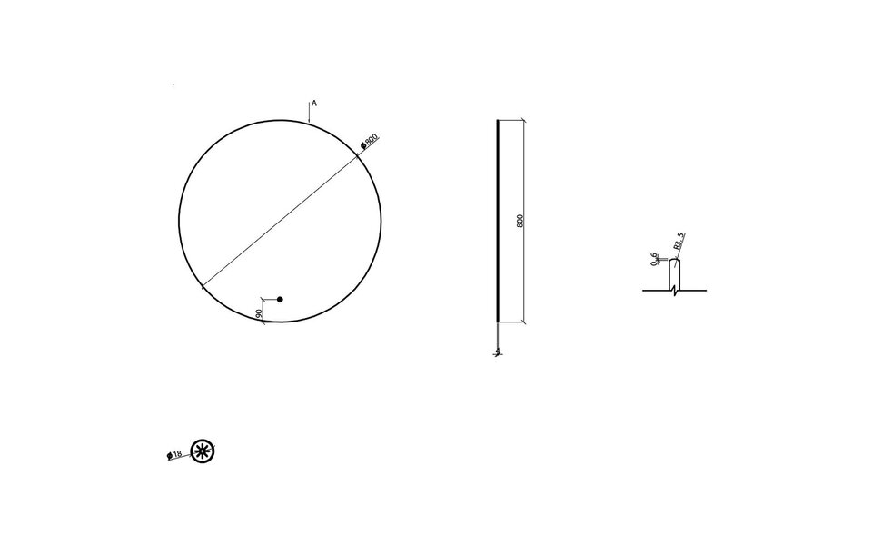 Wiesbaden LED Mirror 80cm 18W | Brushed Brass | Dimmable Touch Wiesbaden LED Mirror 80cm 18W | Brushed Brass | Dimmable Touch