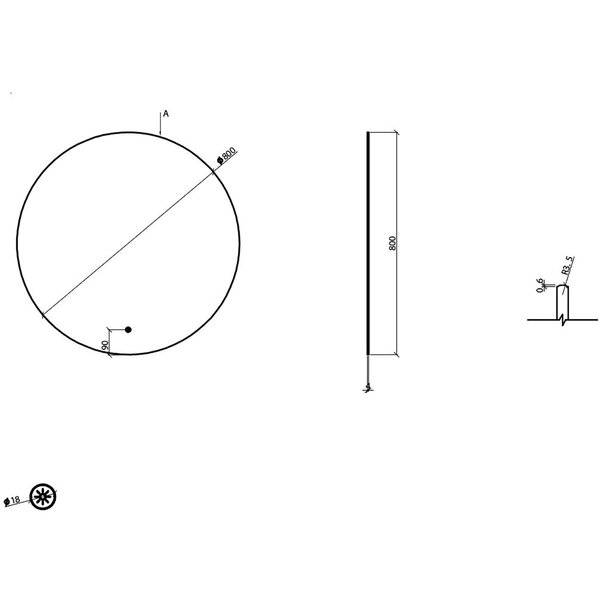 Wiesbaden LED Spiegel 80cm 18W | Geborsteld Messing | Dimbaar Touch Wiesbaden LED Spiegel 80cm 18W | Geborsteld Messing | Dimbaar Touch