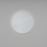 LED Mirror 100cm | Dimmable 110–240V | Brass, Touch