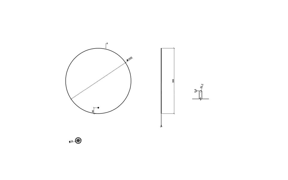 Wiesbaden LED Spiegel 100cm | Dimbaar 110–240V | Messing, Touch