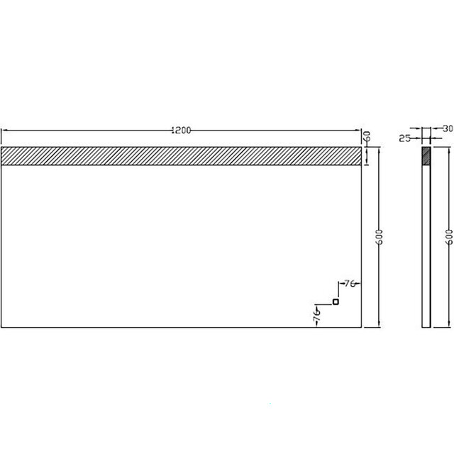 Rechthoekige LED spiegel 120x60cm met dimbare warm/koud lichtfunctie en verwarmde anti-condens coating