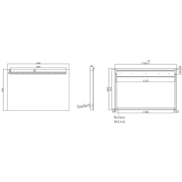 Wiesbaden LED Spiegel 120x80cm | 15W | 6400K Helder | Stopcontact Wiesbaden LED Spiegel 120x80cm | 15W | 6400K Helder | Stopcontact