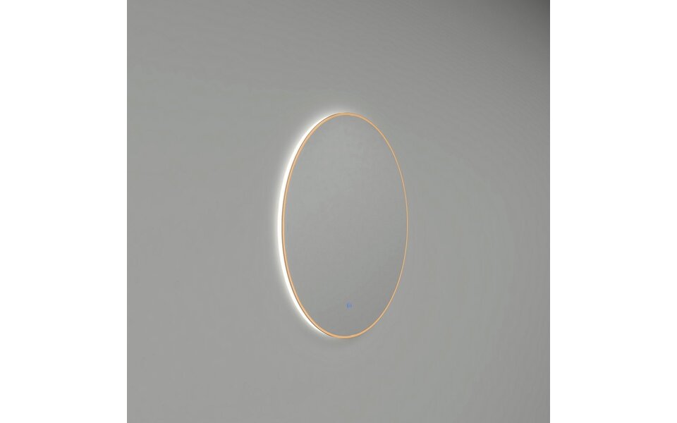 Wiesbaden LED Mirror 100cm | 30W | Dimmable 3000-6500K | Brass