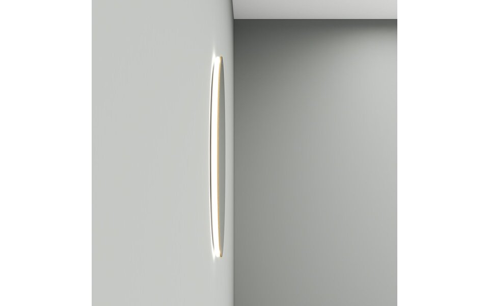 Wiesbaden LED Mirror 100cm | 30W | Dimmable 3000-6500K | Brass