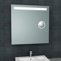 LED Spiegel 80x80cm | 20W | Warm Wit | IP44 & Scheerspiegel