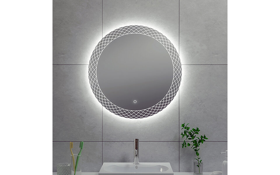 Wiesbaden LED Mirror 60cm | 15W | 2800-6400K | Dimmable & Touch | Round Wiesbaden LED Mirror 60cm | 15W | 2800-6400K | Dimmable & Touch | Round