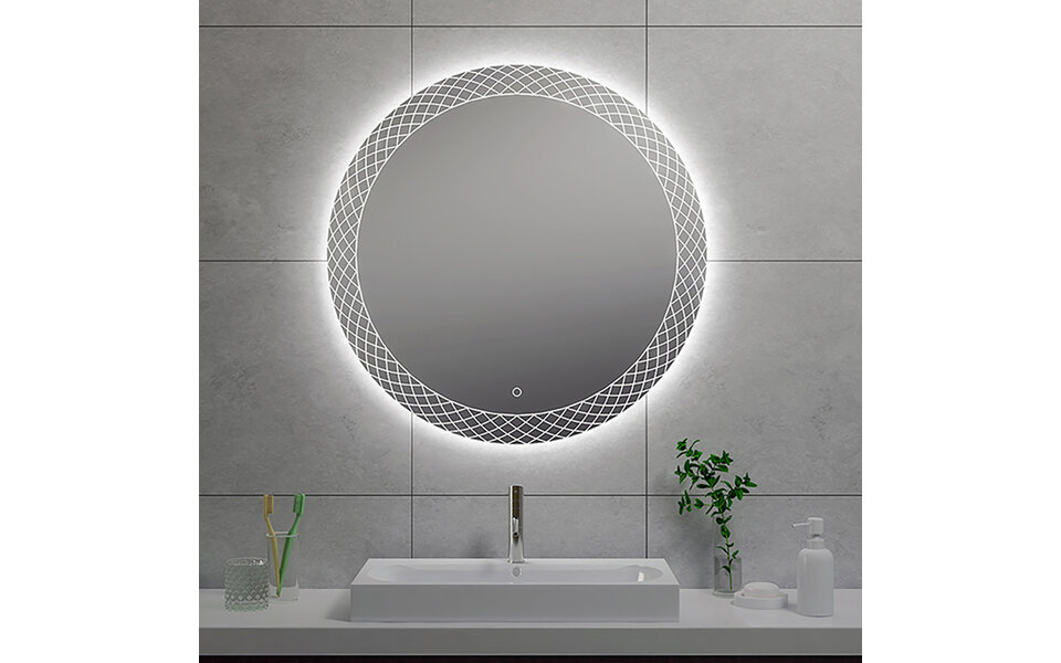 Wiesbaden LED Mirror 80cm | 15W | 2800–6400K | Dimmable Touch | Round