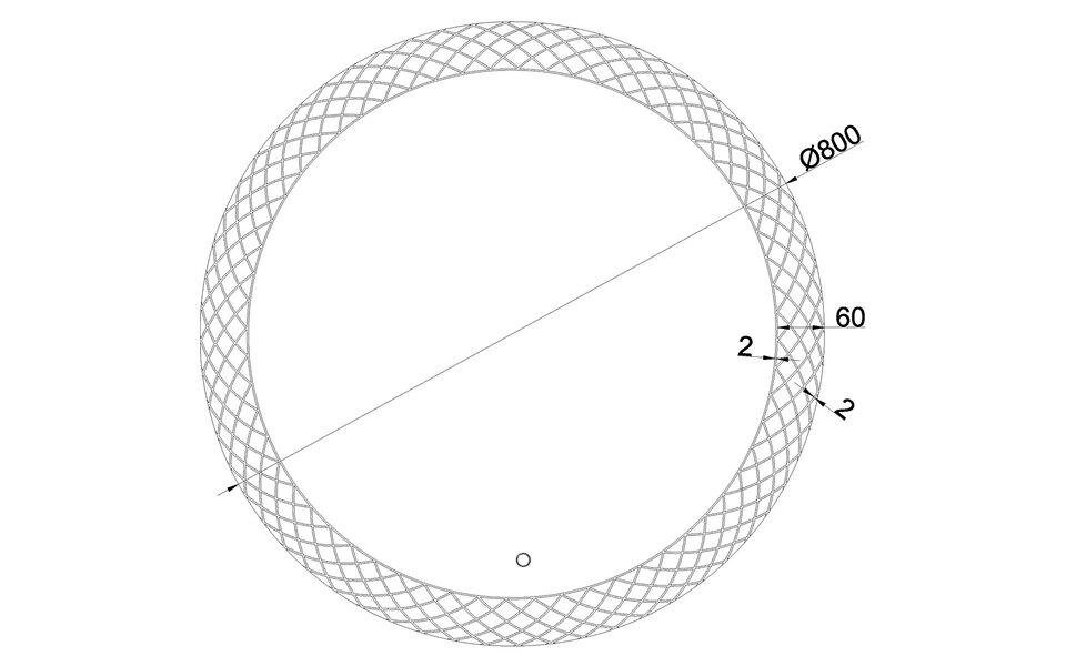 Wiesbaden LED Mirror 80cm | 15W | 2800–6400K | Dimmable Touch | Round
