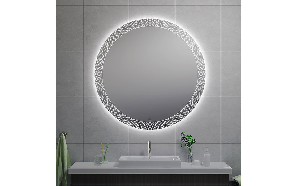 Wiesbaden LED Spiegel 120cm | 15W | Dimbaar & Touch | 2800-6400K | Rond Wiesbaden LED Spiegel 120cm | 15W | Dimbaar & Touch | 2800-6400K | Rond