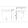 Rechthoekige LED spiegel 60x60cm met dimbare verlichting en geïntegreerde spiegelverwarming Rechthoekige LED spiegel 60x60cm met dimbare verlichting en geïntegreerde spiegelverwarming