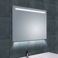 LED Spiegel 80x60cm, 15W, 3000-6400K, Dimbaar, Anti-condens LED Spiegel 80x60cm, 15W, 3000-6400K, Dimbaar, Anti-condens