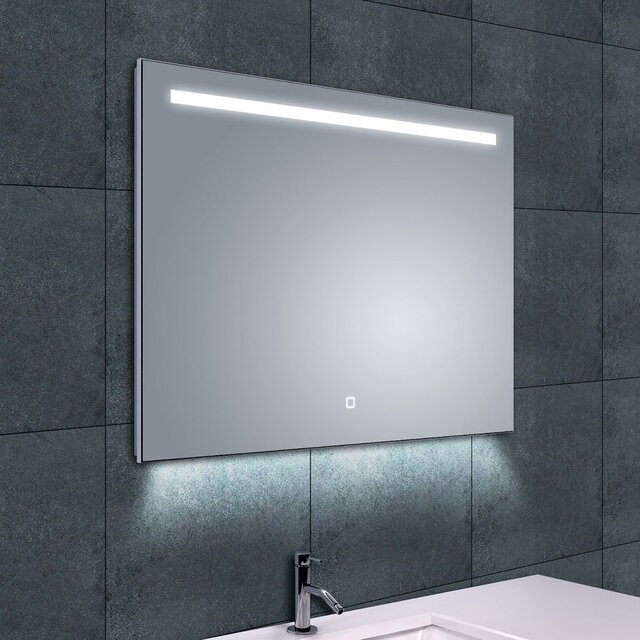 LED Spiegel 80x60cm, 15W, 3000-6400K, Dimbaar, Anti-condens Verlichting per ruimte