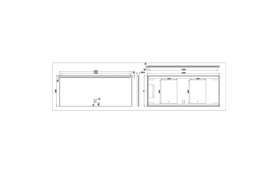 Wiesbaden LED Mirror 140x60cm | 15W | Dimmable | 3000-6400K | Heating