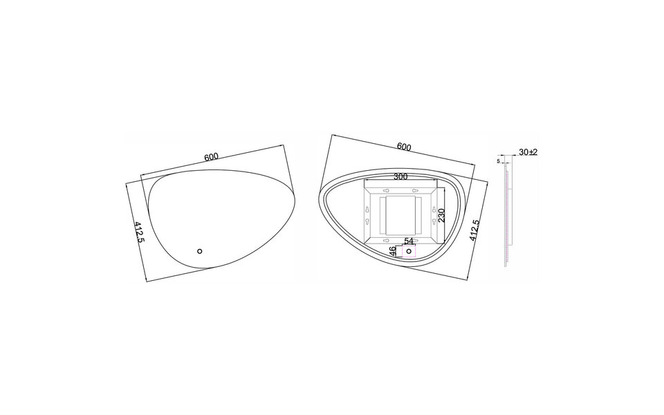 Wiesbaden LED Mirror 60cm | 15W | Adjustable Color Temp & Dimmable Wiesbaden LED Mirror 60cm | 15W | Adjustable Color Temp & Dimmable