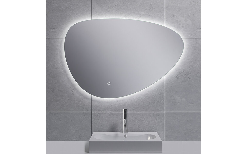 Wiesbaden LED Mirror 80x55cm | 15W | Dimmable, Heating, 2800-6400K Wiesbaden LED Mirror 80x55cm | 15W | Dimmable, Heating, 2800-6400K