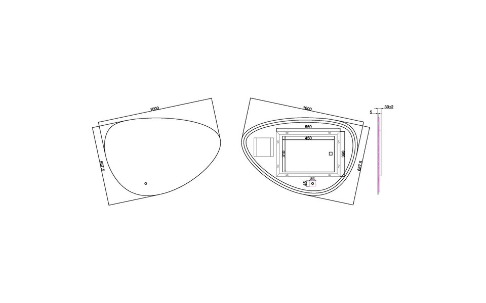 Wiesbaden LED Mirror 100cm 15W 2800–6400K Dimmable Heating Oval