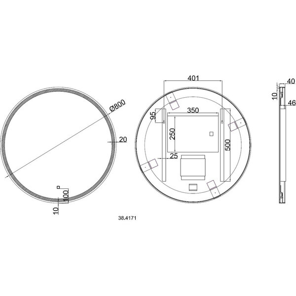 Wiesbaden LED Spiegel 80cm 13W Mat Zwart – Dimbaar, Verwarming & Touch Wiesbaden LED Spiegel 80cm 13W Mat Zwart – Dimbaar, Verwarming & Touch