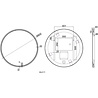 Ronde dimbare LED badkamerspiegel 80cm mat zwart met touch bediening en geïntegreerde verwarming
