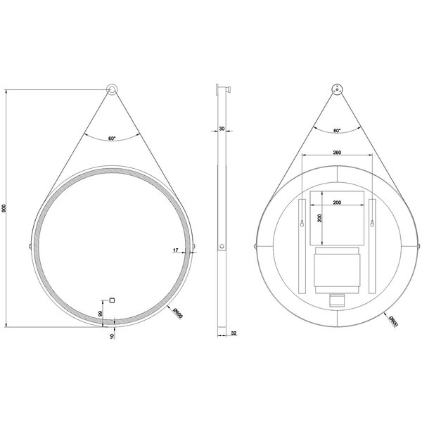 Wiesbaden LED Spiegel 60cm | A-klasse | Dimbaar & Verwarmd | Mat Zwart Wiesbaden LED Spiegel 60cm | A-klasse | Dimbaar & Verwarmd | Mat Zwart
