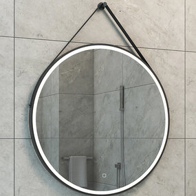 LED Spiegel Ø80cm | 24W | Mat Zwart | Dimbaar & Verwarmd LED Spiegel Ø80cm | 24W | Mat Zwart | Dimbaar & Verwarmd