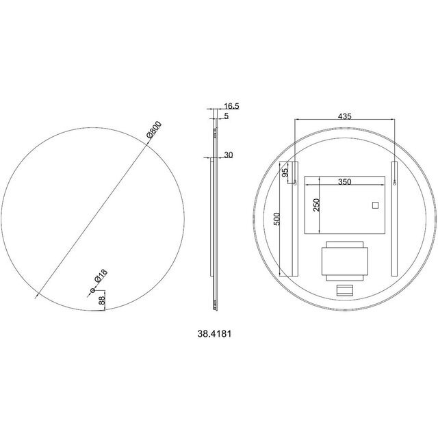Rechthoekige LED spiegel 80cm met dimbare verlichting en verwarming tegen condens in neutrale kleurtemperatuur Rechthoekige LED spiegel 80cm met dimbare verlichting en verwarming tegen condens in neutrale kleurtemperatuur