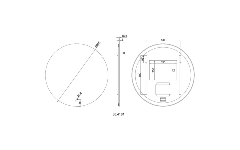 Wiesbaden LED Spiegel 80cm | 20W | 2700-6400K | Verwarming & Dimbaar Wiesbaden LED Spiegel 80cm | 20W | 2700-6400K | Verwarming & Dimbaar