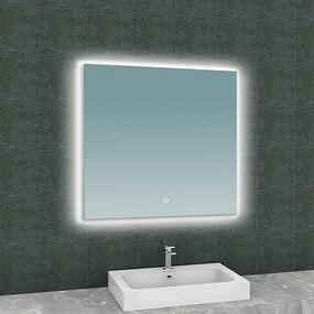 LED Spiegel 80x80cm | Dimbaar 2700-6400K | Verwarming & Touch LED Spiegel 80x80cm | Dimbaar 2700-6400K | Verwarming & Touch