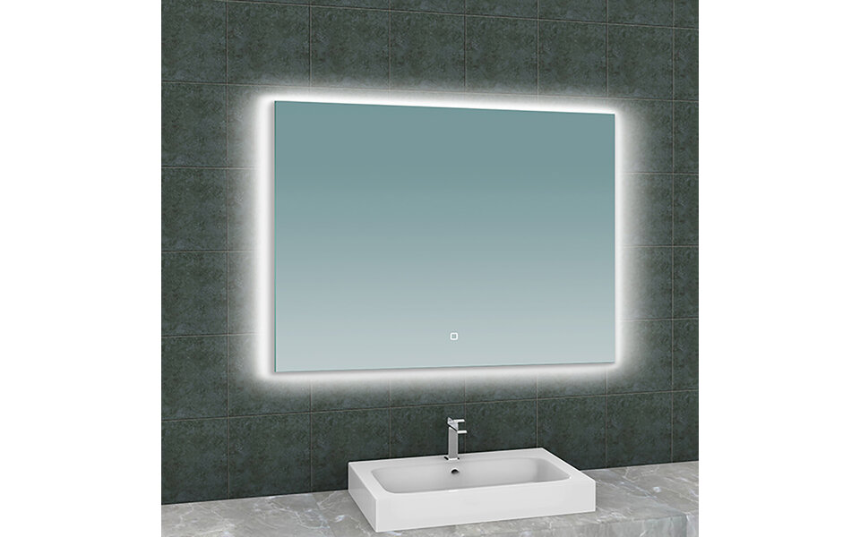 Wiesbaden LED Mirror 100x80cm | 2700–6400K | Dimmable & Heating
