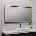 LED Mirror 120x60cm | 30W | Dimmable & Heated | Black LED Mirror 120x60cm | 30W | Dimmable & Heated | Black