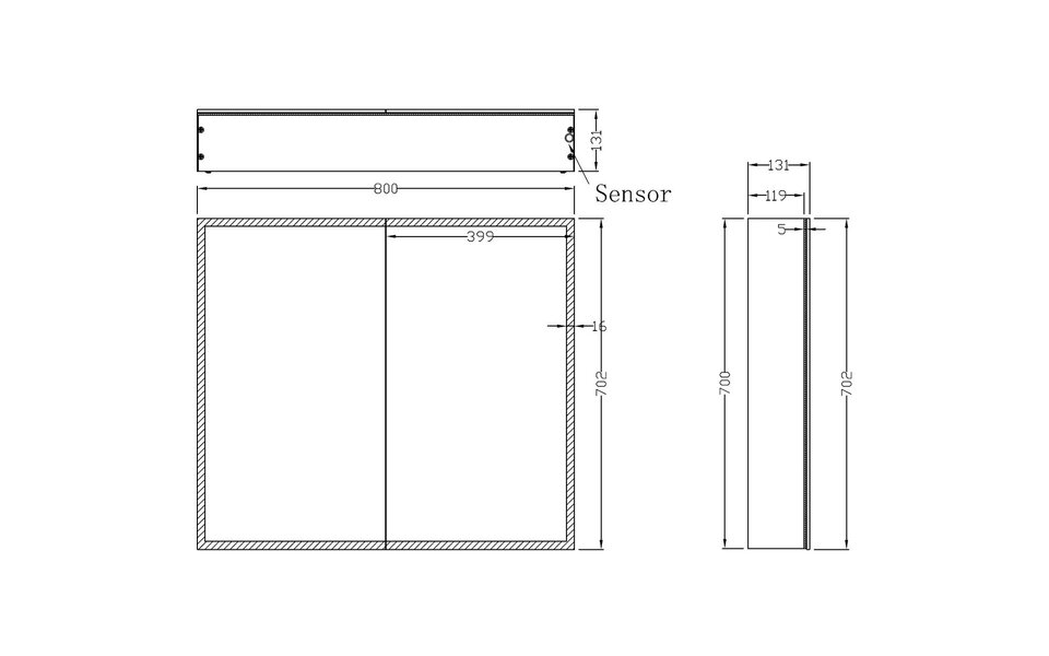 Wiesbaden LED Spiegelkast 80x70x13 | 20W | Alu | Dimbaar + Stopcontact Wiesbaden LED Spiegelkast 80x70x13 | 20W | Alu | Dimbaar + Stopcontact