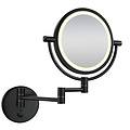 LED Mirror 20cm | Matte Black | 4000K | 5x Magnification