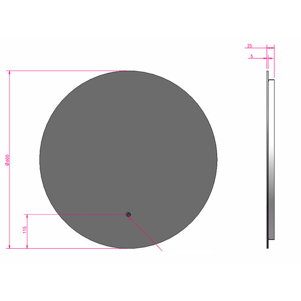 HLW LED LED Spiegel 60cm | 18W | Zwart | Dimbaar | Verwarming | Touch HLW LED LED Spiegel 60cm | 18W | Zwart | Dimbaar | Verwarming | Touch