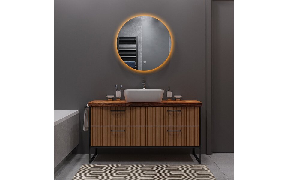 HLW LED LED Spiegel 40cm | 18W | 3K-6K | Dimbaar & Verwarming | Rond