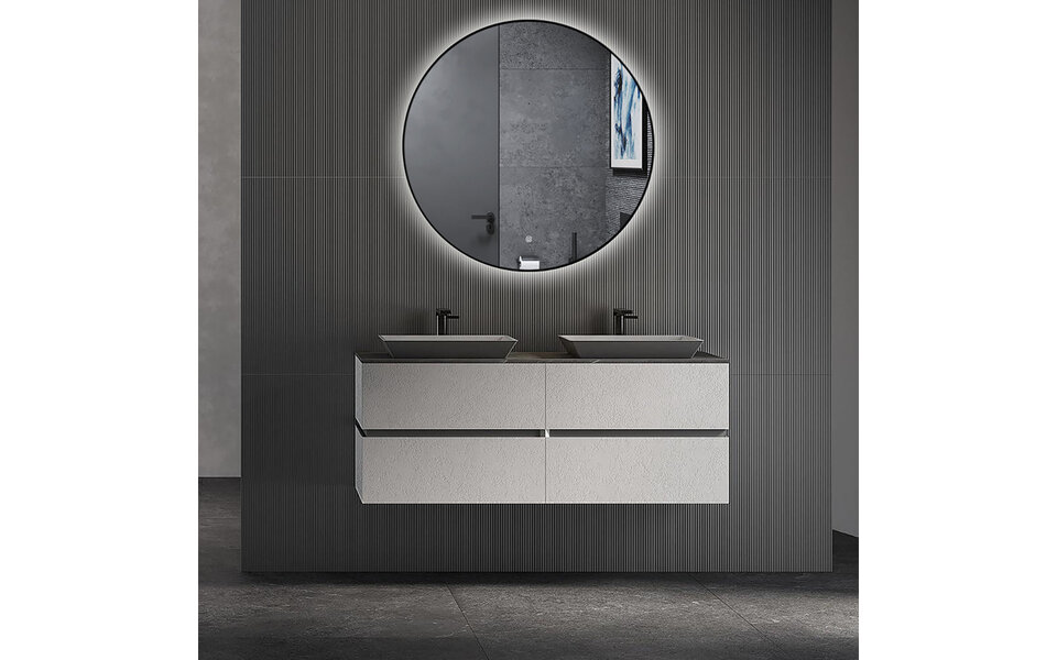 HLW LED LED Spiegel 40cm | Zwart | Dimbaar, Verwarmd & Touch HLW LED LED Spiegel 40cm | Zwart | Dimbaar, Verwarmd & Touch