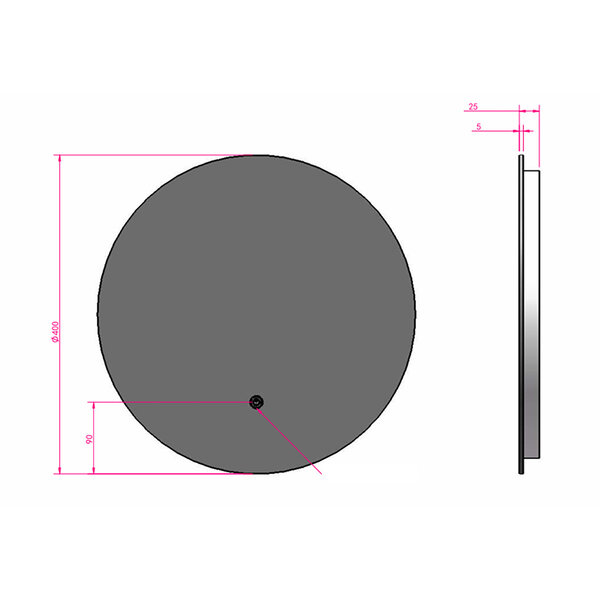 HLW LED LED Spiegel 40cm | Zwart | Dimbaar, Verwarmd & Touch HLW LED LED Spiegel 40cm | Zwart | Dimbaar, Verwarmd & Touch