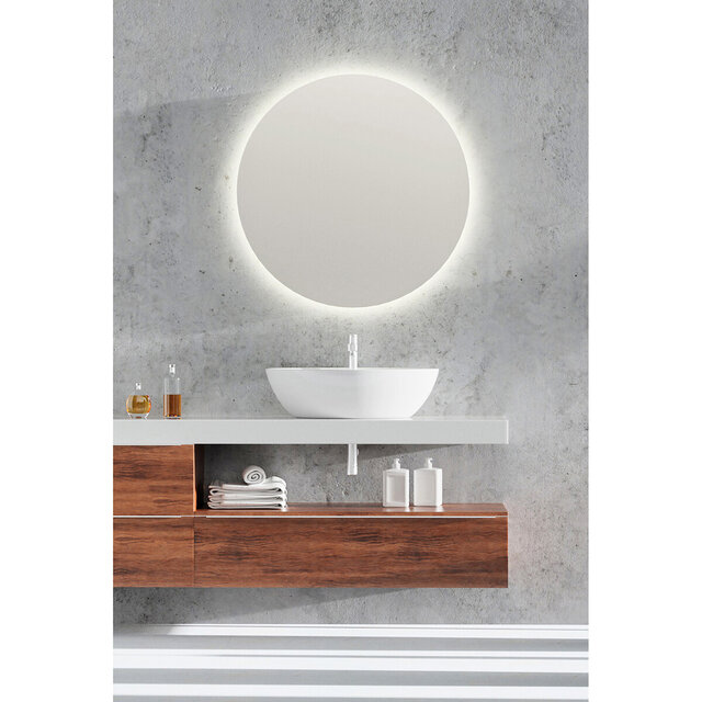 HLW LED LED Mirror 60cm Round | 18W | Chrome | IP44 | 3000/4000K