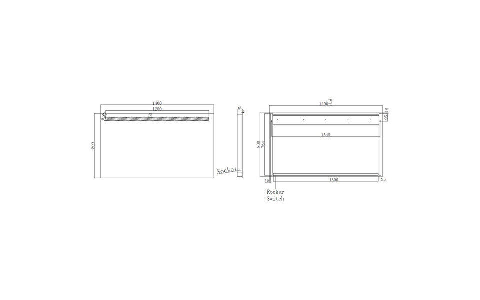 Wiesbaden LED Spiegel 140x80cm | 15W | 6400K Daglicht | Stopcontact Wiesbaden LED Spiegel 140x80cm | 15W | 6400K Daglicht | Stopcontact