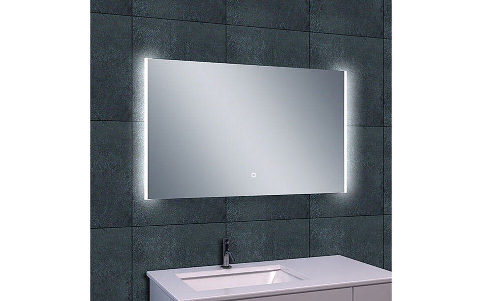 Wiesbaden LED Mirror 102x60cm |15W | Dimmable, Heating, Touch | Aluminum